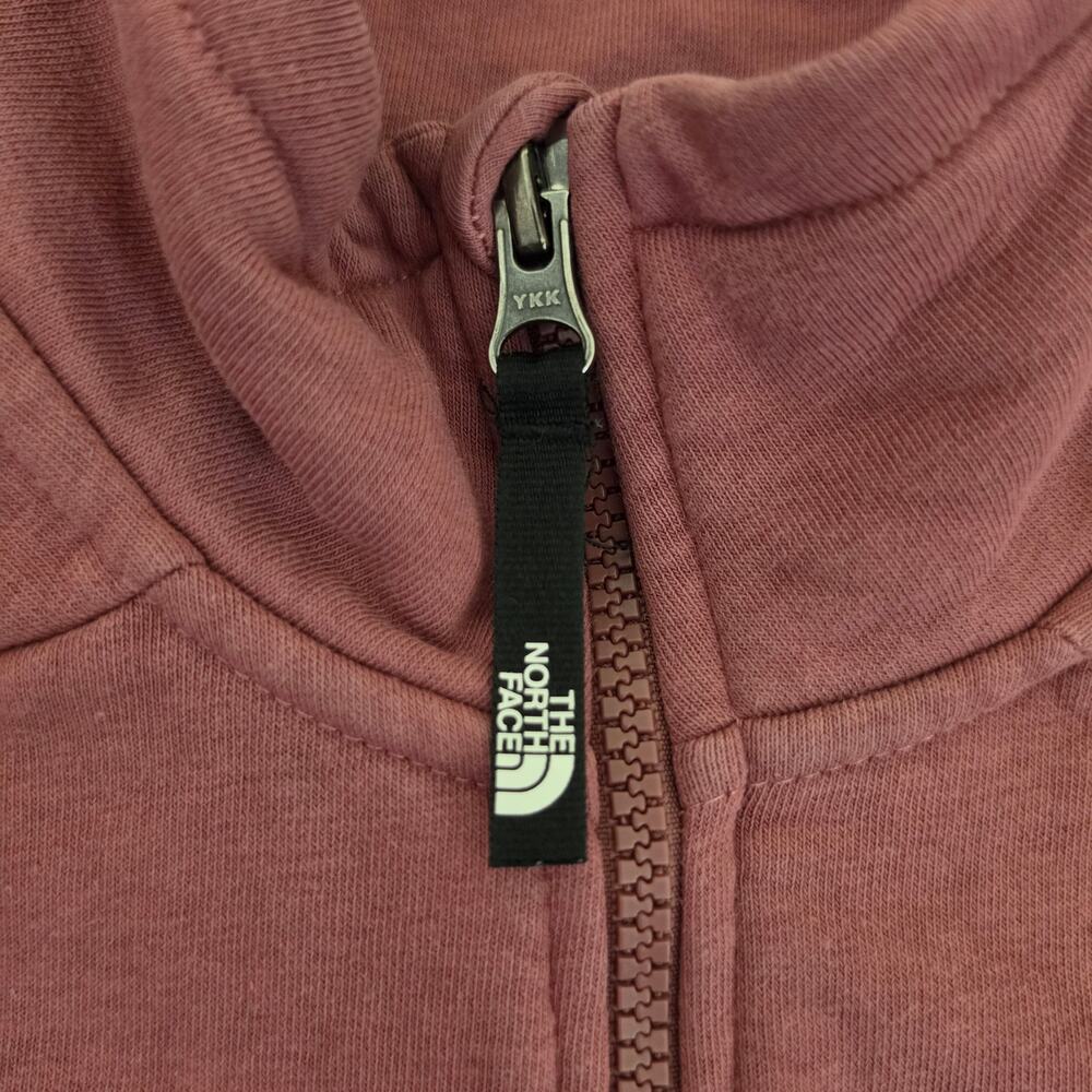 The North Face Women's Small Rose Pink Cropped 1/4 Zip  Fleece Pulllover - Picture 5 of 9
